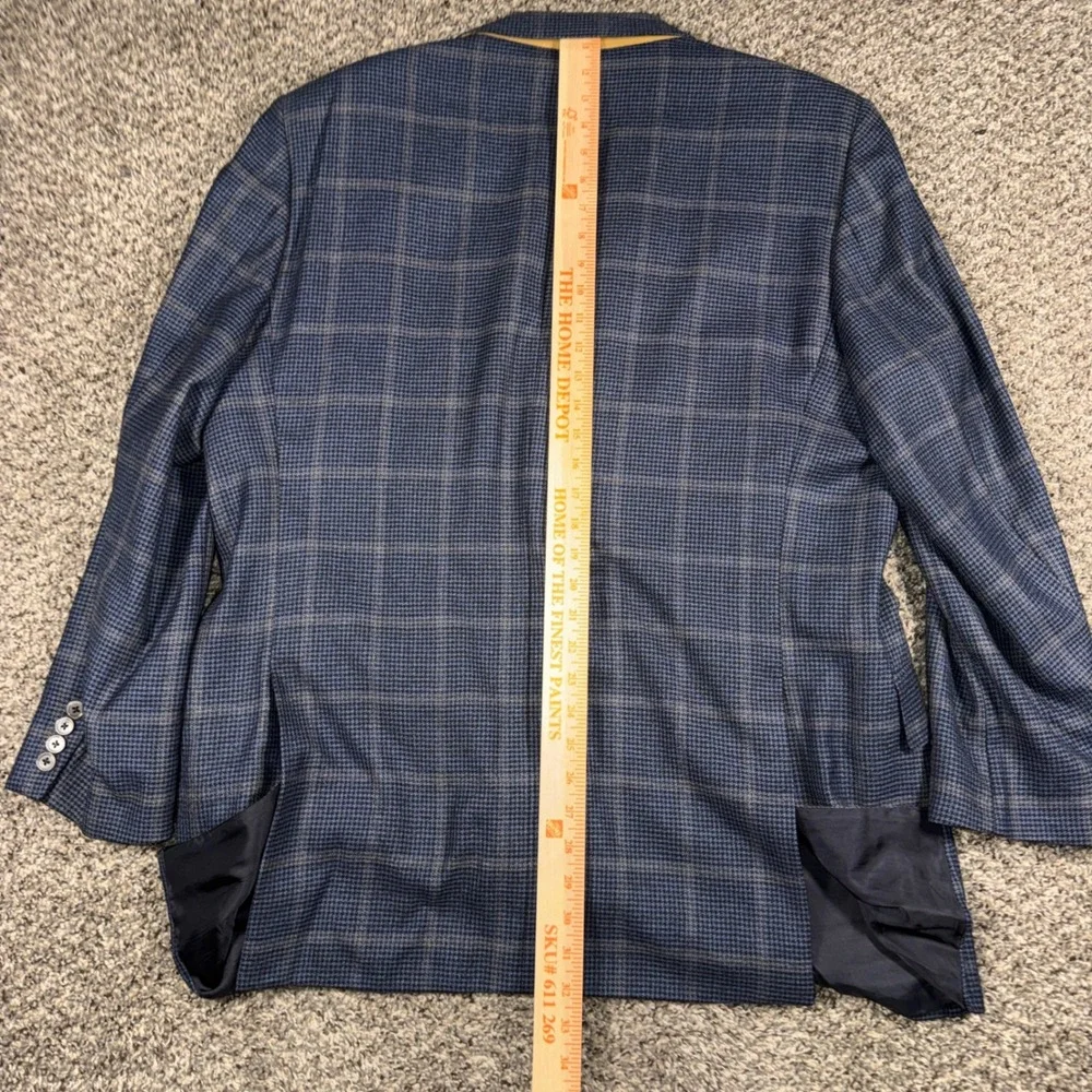 Napoli di Nordstrom Loro Piana 46L Cashmere Blazer‎ Blue Plaid Sport Coat  Mens
